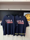 累積売上総額第１位！ ナイキ スーパーコピー 古着USA国旗刺繍ロゴボアブルー半袖