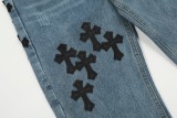 累積売上総額第１位！クロムハーツ 偽物通販 十字架刺繍で古いジーンズ