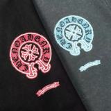 【話題商品！】クロムハーツ 激安偽物 馬蹄サンスクリットプリントひび割れ半袖Tシャツ