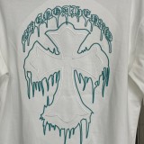 ★超人気 クロムハーツ n級品 24 ss夏新作胸元刺繍ロゴ柄半袖ゆったりTシャツ