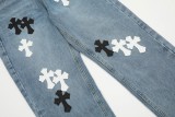 使い勝手良し クロムハーツ コピーおすすめ 十字架刺繍で古いジーンズ