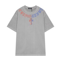 超奇跡の入荷☆ クロムハーツ スーパーコピー 2024春夏新型前後カラーオードリル水洗半袖Tシャツ