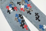 超奇跡の入荷☆ クロムハーツ 激安偽物 十字架刺繍で古いジーンズ