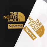 【限定】The North FaceXSupreme連名ロゴアルファベットプリントカジュアルカップル丸首半袖Tシャツ2色