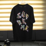 累積売上総額第１位！ シュプリーム スーパーコピー バックレインボーロゴアルファベットプリントTシャツ半袖2色