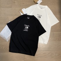 使い勝手良し ザノースフェイス コピーおすすめ 草書字目ロゴプリントコットンカジュアルショートTシャツ2色