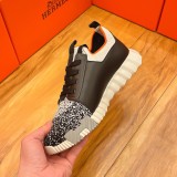 使い勝手良し エルメス 偽物通販 ハイテク通気性のあるキャンバススニーカー