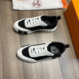 新作 エルメス n級品 ハイテク通気性のあるキャンバススニーカー