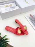 追跡付 ディオール 偽物通販 メタルCDアルファベットボタンスリッパ