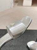 大人気 プラダ コピーおすすめ 2024新トリコロール三角ヒール角ミューラースリッパ