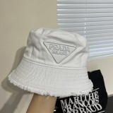 【限定】プラダ 偽物通販 三角標の立体文字刺繍バリ漁師帽