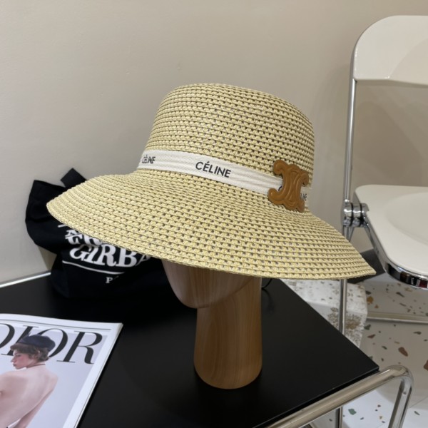 超奇跡の入荷☆ セリーヌ コピーおすすめ 2024新型草編み日除け麦わら帽子