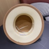 超話題! ディオール コピーおすすめ 2024の新草編みフラットトップ日除け麦わら鉢帽