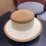 超話題! ディオール コピーおすすめ 2024の新草編みフラットトップ日除け麦わら鉢帽
