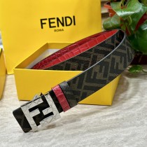 大人気  フェンディ 偽物通販 ダブルリング正逆用ベルトFFボタンバックル