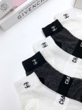 稀少 シャネル コピー の定番アルファベットロゴミルクシルクパッチワークソックス