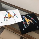 使い勝手良し モンクレール 激安通販 2024 ss新作スキー人形重工刺繍丸首半袖Tシャツ