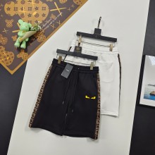 大人気 フェンディ コピー ニューモンスター目の悪魔の目の刺繍織りのカジュアルパンツ5分パンツ2色