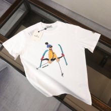 使い勝手良し モンクレール 激安通販 2024 ss新作スキー人形重工刺繍丸首半袖Tシャツ