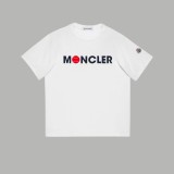 入手困難 モンクレール スーパーコピー アルファベットパッチワーク刺繍スモールロゴ半袖Ｔシャツ