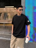 入手困難 モンクレール スーパーコピー ベーシックネック刺繍ロゴラウンドネック半袖Tシャツ