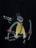 累積売上総額第１位！モンクレール コピー 2024 ss新作スキー人形重工刺繍丸首半袖Tシャツ
