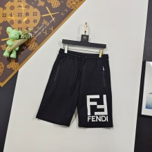 ★超人気 フェンディ 激安通販 ポケットジッパーダブルF刺繍カジュアルパンツ5分パンツ