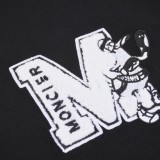 日本未入荷 モンクレール スーパーコピー 2024春夏ベーシックMアルファベット斑点犬タオル刺繍ラウンドネック半袖Tシャツ