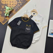 稀少 フェンディ スーパーコピー 小さな怪獣ポケット刺繍カジュアル丸首半袖Tシャツ