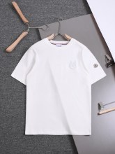 【話題商品！】モンクレール n級品 刺繍ロゴラウンドネック半袖Tシャツ