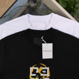 ★超人気 フェンディ コピー 刺繍竜騰模様ロゴ刺繍カジュアルカップルゆったり半袖Tシャツ2色
