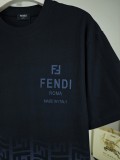 高品質 フェンディ 激安通販 コットンクルーネック半袖Tシャツ2色
