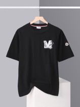 日本未入荷 モンクレール スーパーコピー 2024春夏ベーシックMアルファベット斑点犬タオル刺繍ラウンドネック半袖Tシャツ