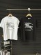 追跡付 バーバリー 偽物通販 夏の胸元刺繍戦馬カップル半袖Tシャツ