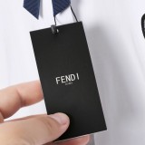 日本未入荷 フェンディ 偽物通販 おじいさん純綿シャツレディース新作夏の白い半袖2色