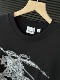 追跡付 バーバリー 偽物通販 夏の胸元刺繍戦馬カップル半袖Tシャツ