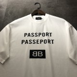 入手困難 バレンシアガ コピー 2024新パスポートシリーズシンプル半袖Tシャツ