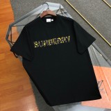 超話題! バーバリー 偽物通販 2024新作スエード発泡アルファベットロゴ半袖Tシャツ