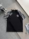 高品質 フェンディ スーパーコピー 春夏新作高バージョン刺繍ダブルF袖口半袖Tシャツ