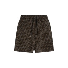 超話題! フェンディ 偽物通販 ロゴジャカードパンツカップルカジュアル5分丈パンツ