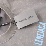 追跡付 バレンシアガ コピーおすすめ 水洗いバックテープ半袖Tシャツ