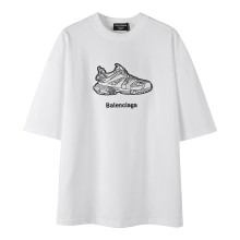 【限定】 バレンシアガ 激安通販 2024新作刺繍お父さん靴半袖Tシャツ