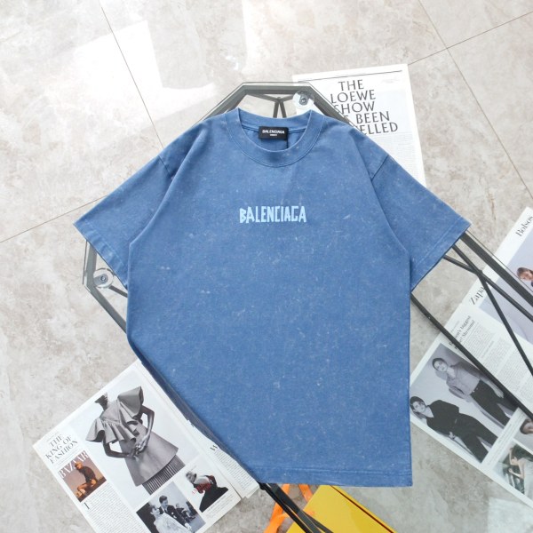 新作 バレンシアガ 偽物通販 水洗いバックテープ半袖Tシャツ