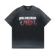 追跡付 バレンシアガ 激安偽物 レインプリントグラデーションカジュアル丸首半袖Tシャツ