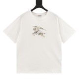 新作 バーバリー コピー Burberryチェック柄戦馬丸首半袖