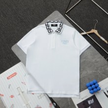 大人気 フェンディ n級品 刺繍ポロシャツカジュアル半袖Tシャツ