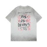 【話題商品！】バレンシアガ n級品 レインプリントグラデーションカジュアル丸首半袖Tシャツ