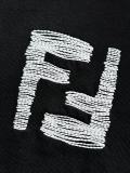 高品質 フェンディ スーパーコピー 春夏新作高バージョン刺繍ダブルF袖口半袖Tシャツ