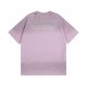 超話題! バレンシアガ コピー 2024 SS背中サンスクリット文字LOGO水洗磨耗破穴旧半袖Tシャツ
