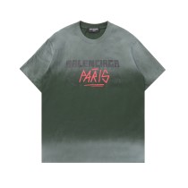 日本未入荷 バレンシアガ スーパーコピー レインプリントグラデーションカジュアル丸首半袖Tシャツ